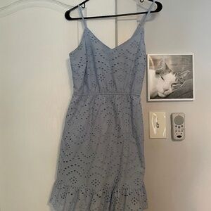 Light blue dress textured